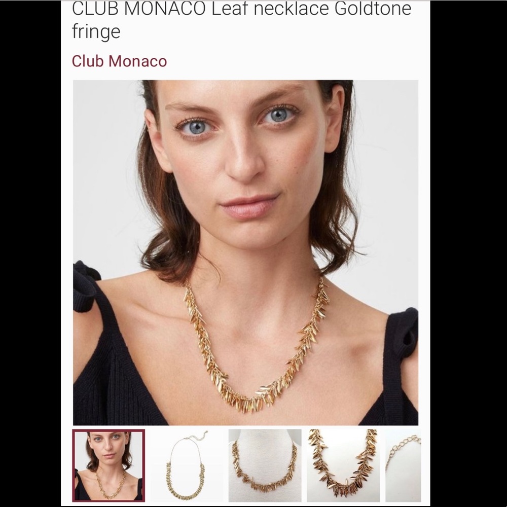 ISO ***NOT fOR SALE*** Club Monaco Gold Leaf Fringe Necklace